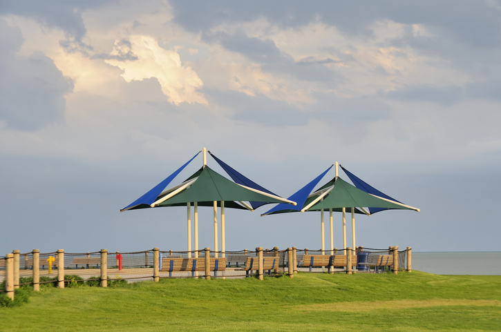 Metro Beach on Lake St Clair in HArrison TWP in Michigan